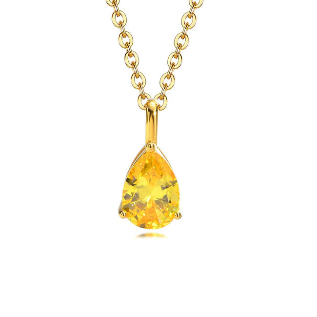 Stainless Steel Fine Teardrop Necklace