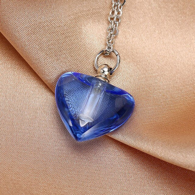 Stainless Steel "Always In My Heart" Glass Urn Necklace (For Human Or Pet Ashes)