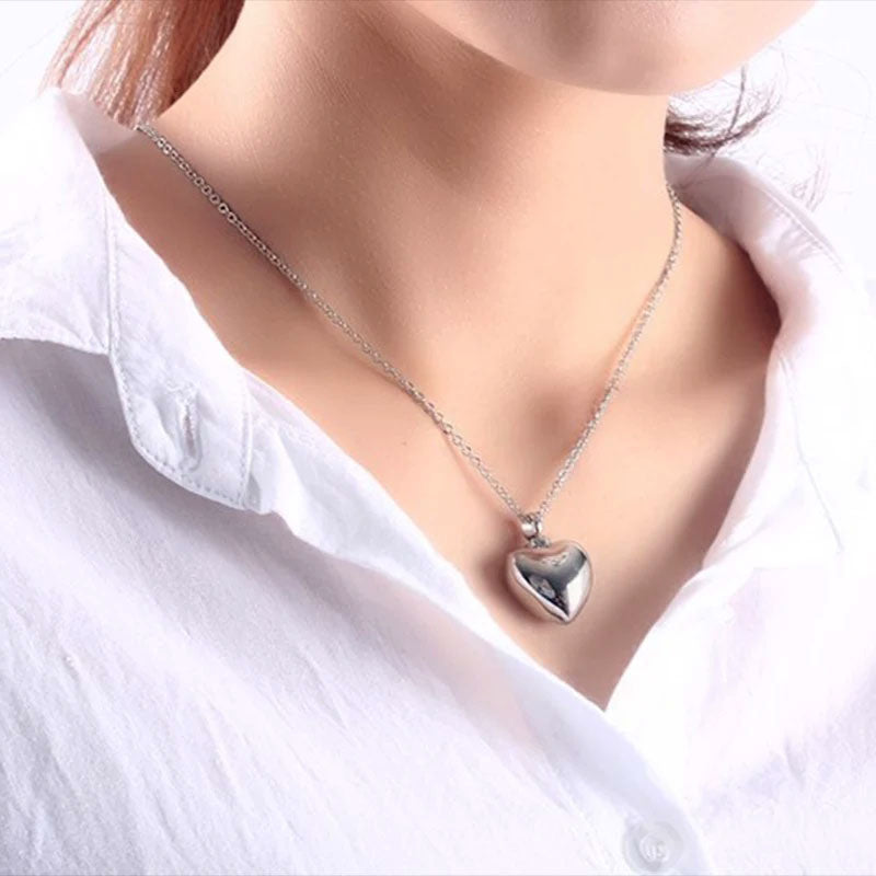 Stainless Steel Unforgettable Love Urn Necklace (For Human Or Pet Ashes)