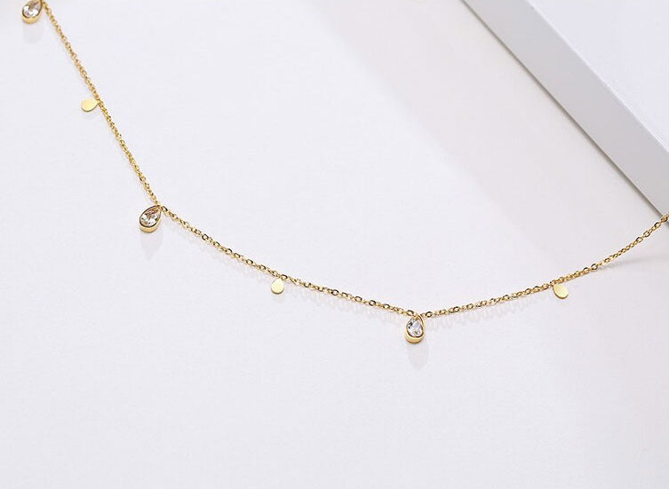 Stainless Steel Teardrops Necklace