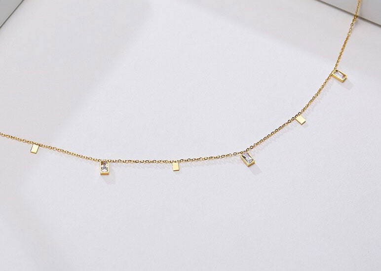 Stainless Steel Rectangles Necklace