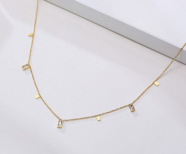 Stainless Steel Rectangles Necklace
