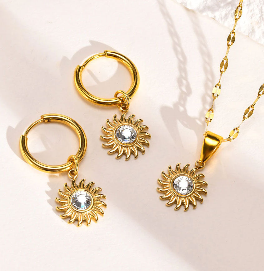 Stainless Steel Mystic Sun Necklace