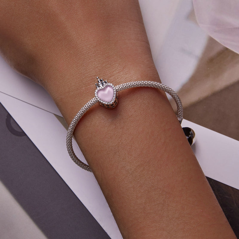 Sterling Silver Love Castle "Love Yourself" Hypoallergenic Bead Charm
