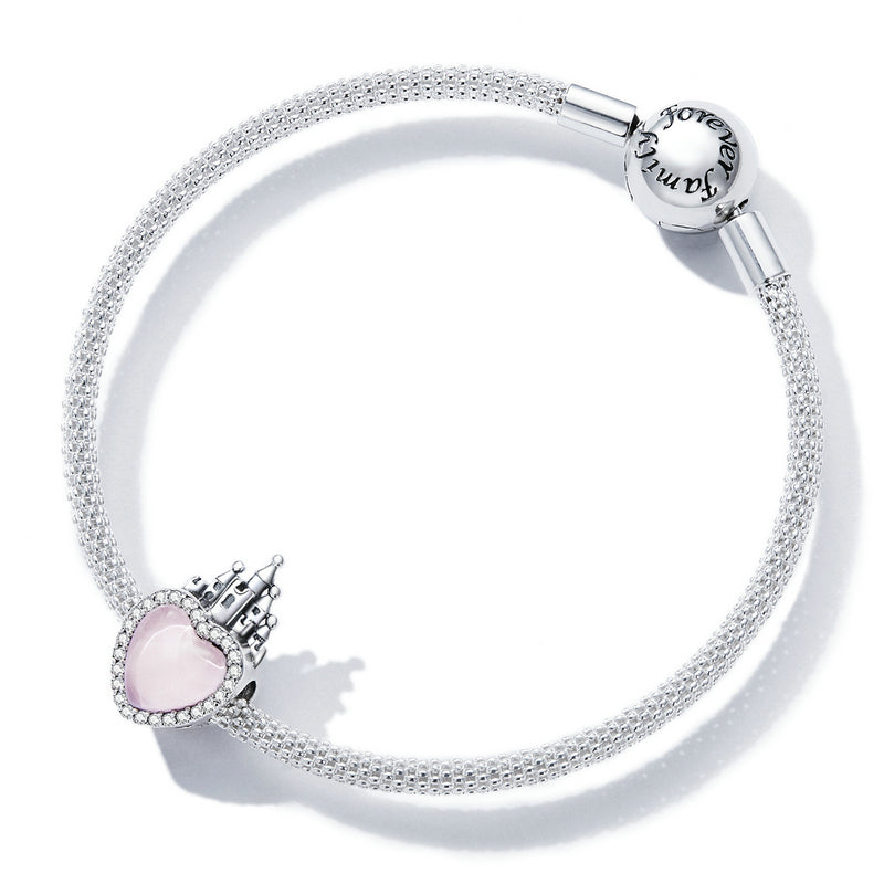 Sterling Silver Love Castle "Love Yourself" Hypoallergenic Bead Charm