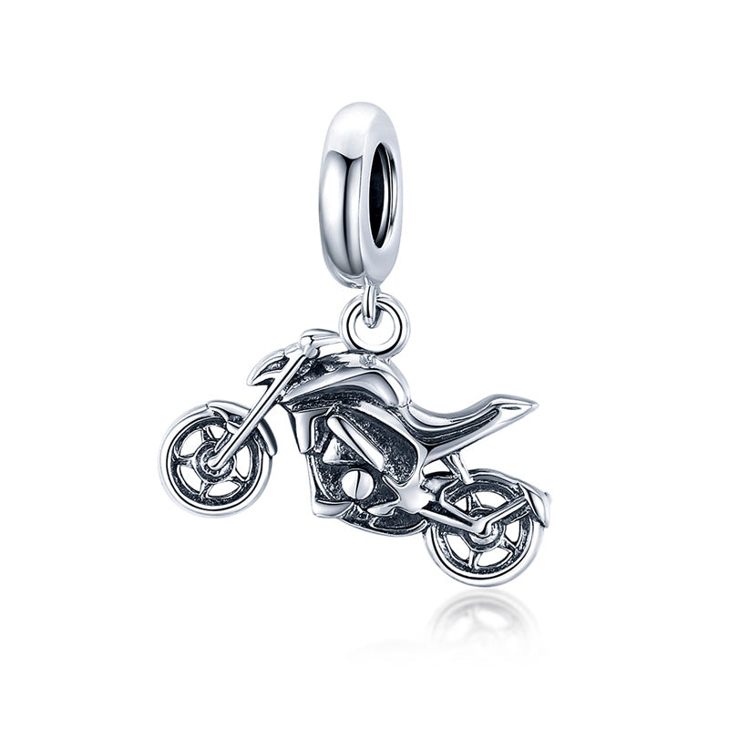 Sterling Silver Motorcycle Dangle Charm