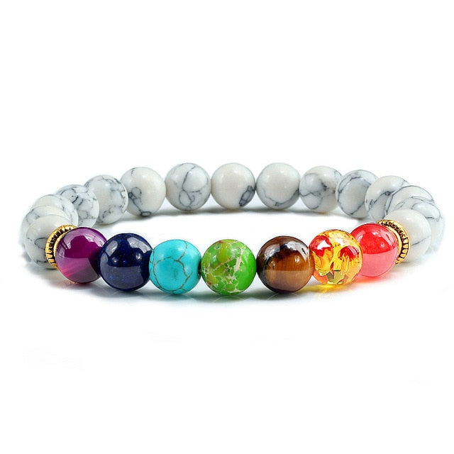 7 Chakras Healing Balance Elastic Bracelet - Various