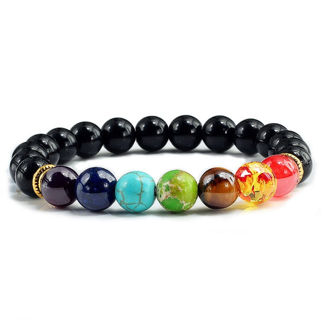 7 Chakras Healing Balance Elastic Bracelet - Various