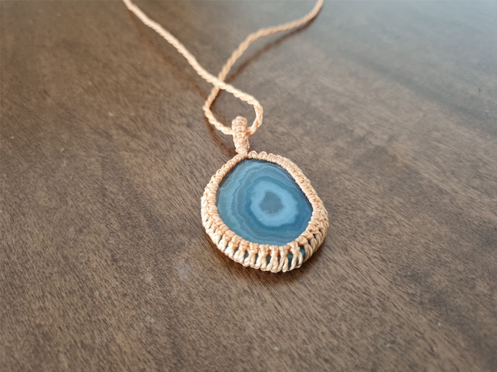 Natural Blue Quartz Handmade Necklace