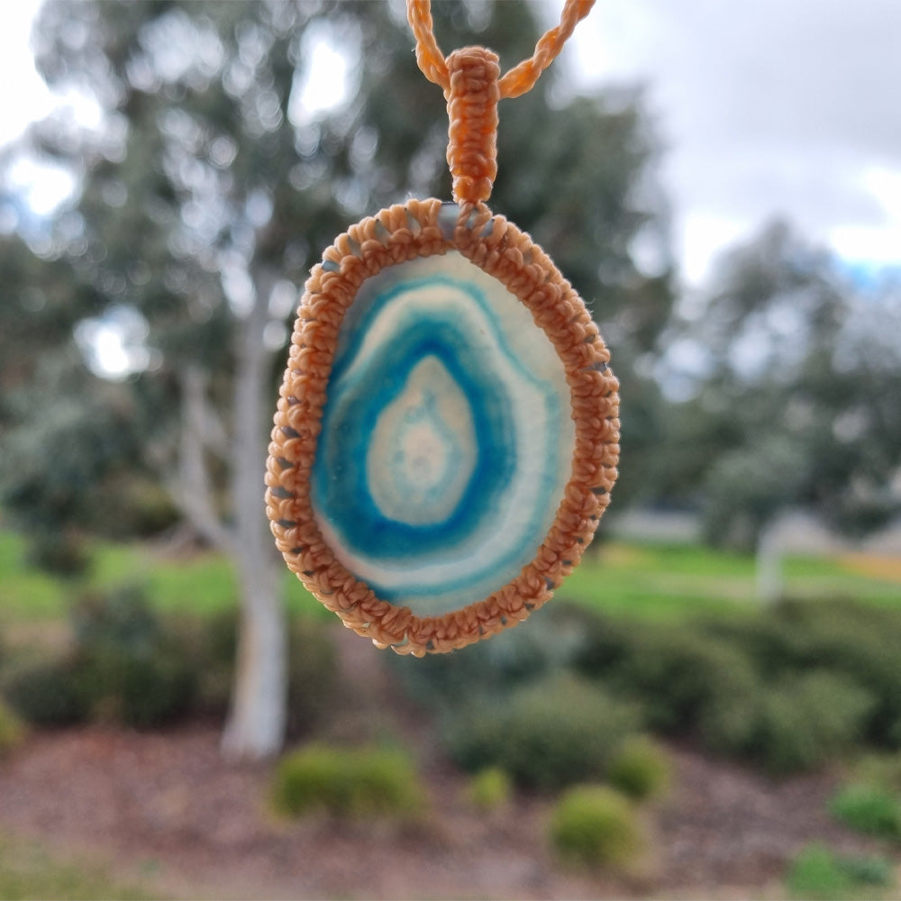 Natural Blue Quartz Handmade Necklace