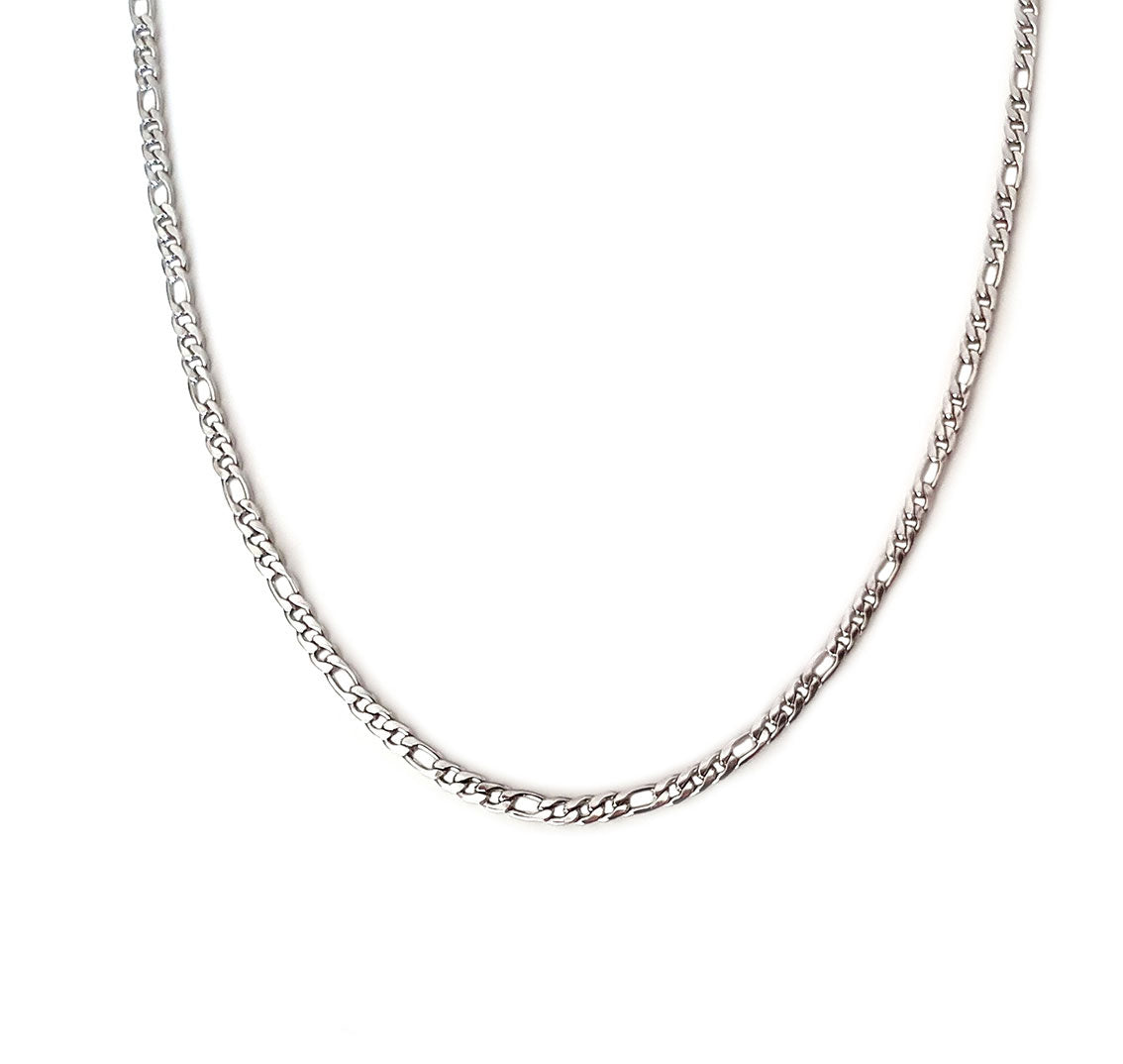Stainless Steel Figaro Chain Necklace