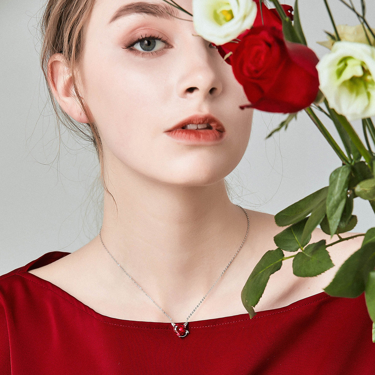 Sterling Silver Devil's Heart Earrings + Necklace + Ring