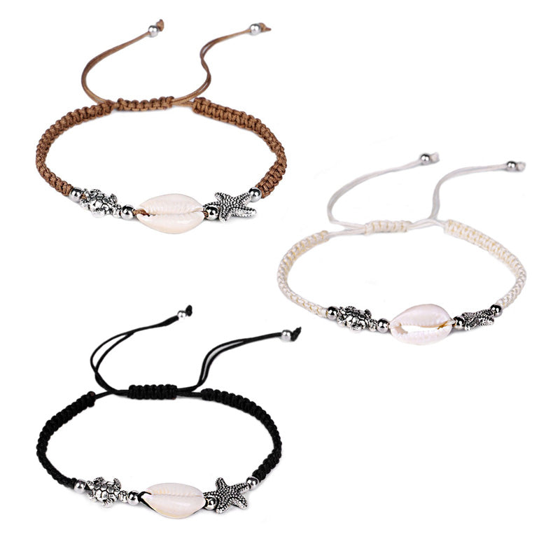 Coastal & Shell Rope Bracelet