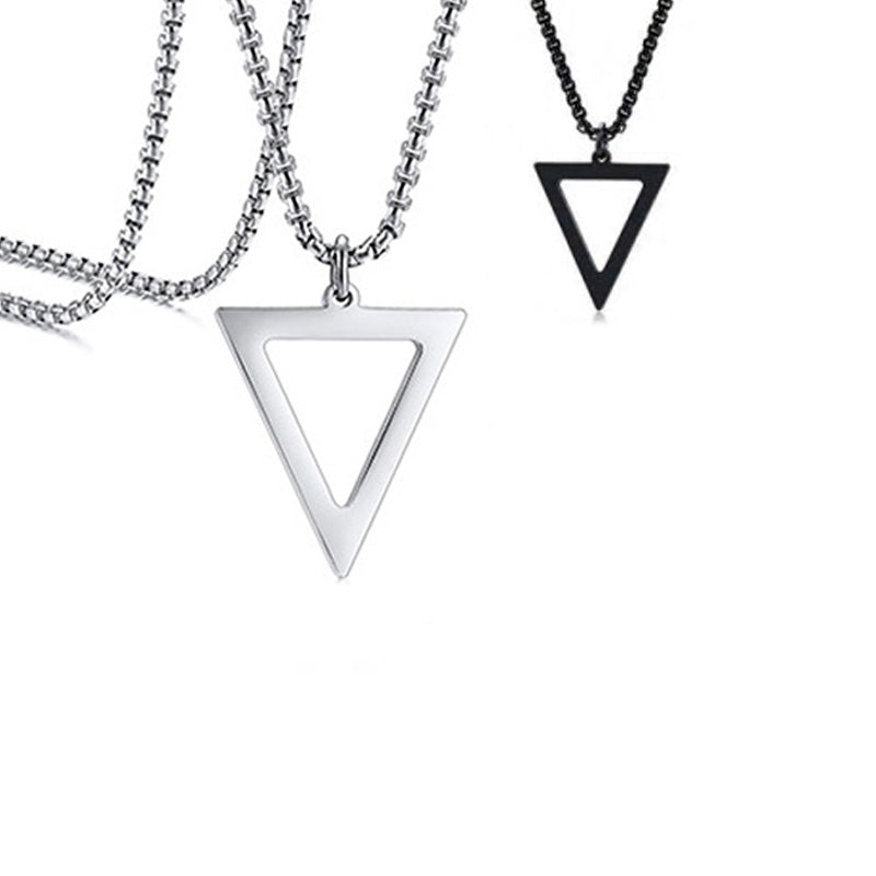 Stainless Steel 3x3cm Triangle Necklace