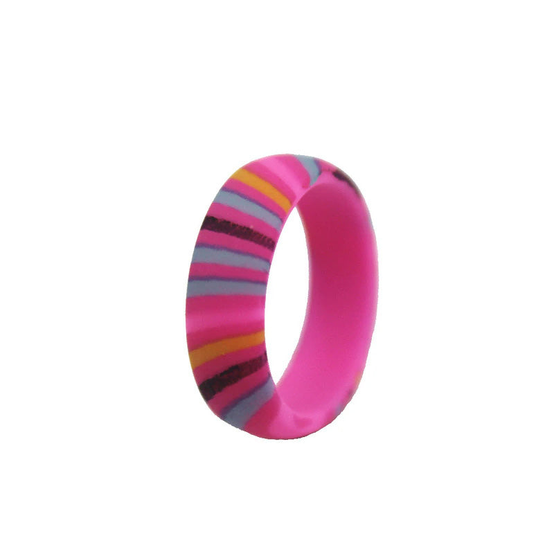 Silicone Colourful Strips Ring