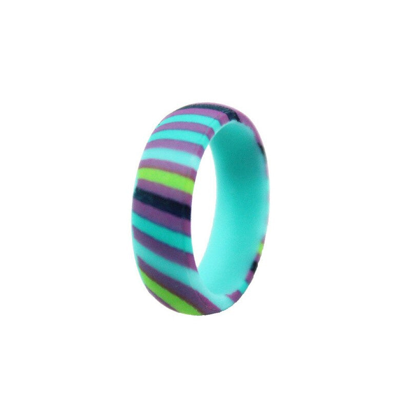 Silicone Colourful Strips Ring