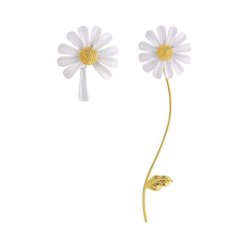 Copper Dainty Daisy Stud Earrings