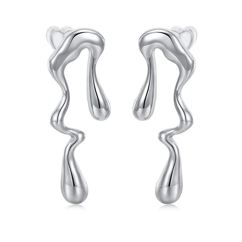 Stainless Steel Stylish Irregular Shaped Stud Earrings