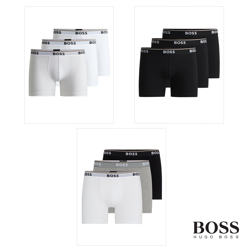 Men's Stretch-Cotton Boxer Briefs Hugo Boss