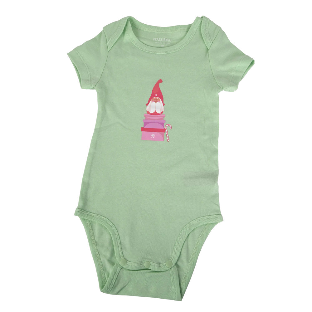 100% Organic Cotton Christmas Elf Short Sleeve Baby & Toddler Bodysuit Wondernauts