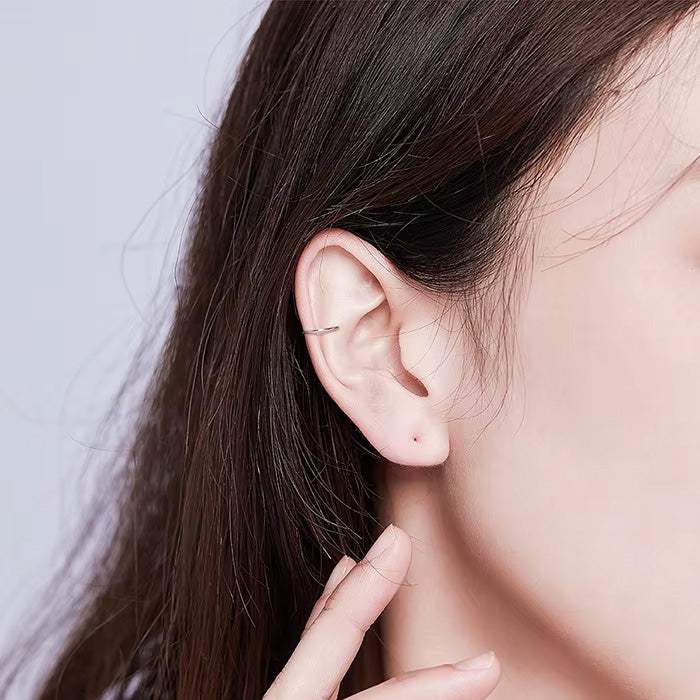 Sterling Silver Minimalist Hypoallergenic Ear Cuff