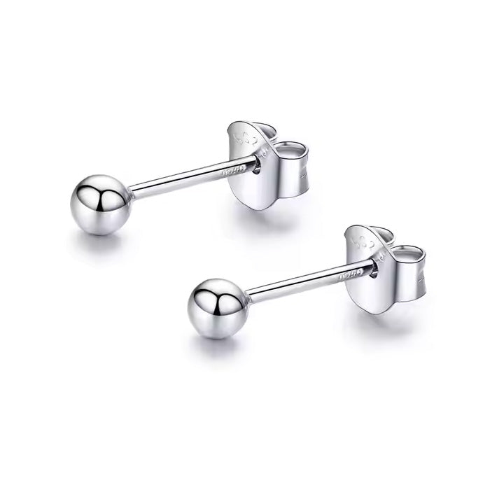Sterling Silver Small Ball Hypoallergenic Stud Earrings