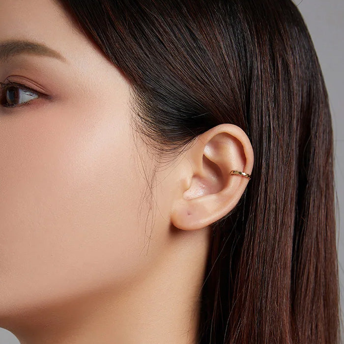 Sterling Silver Simple Geometric Hypoallergenic Ear Cuff