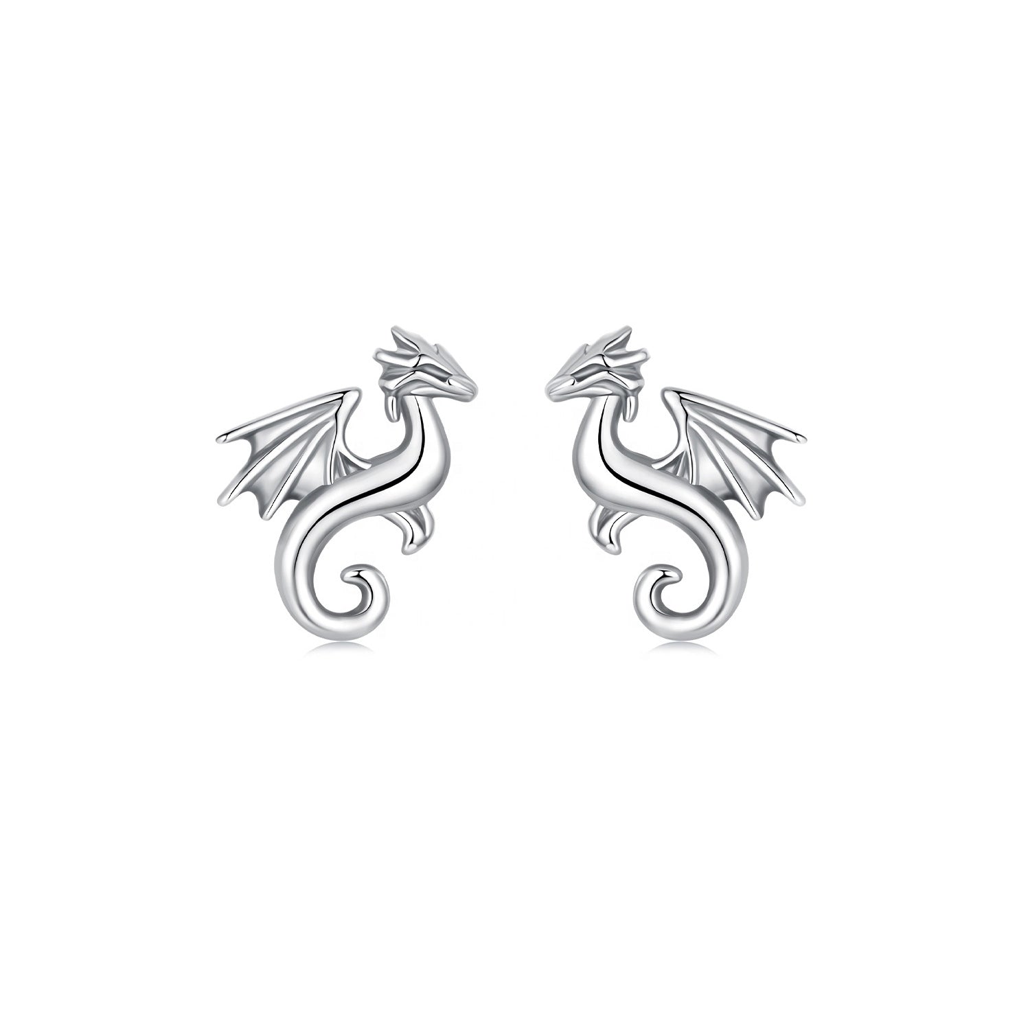 Sterling Silver Mini Dragon Stud Hypoallergenic Earrings