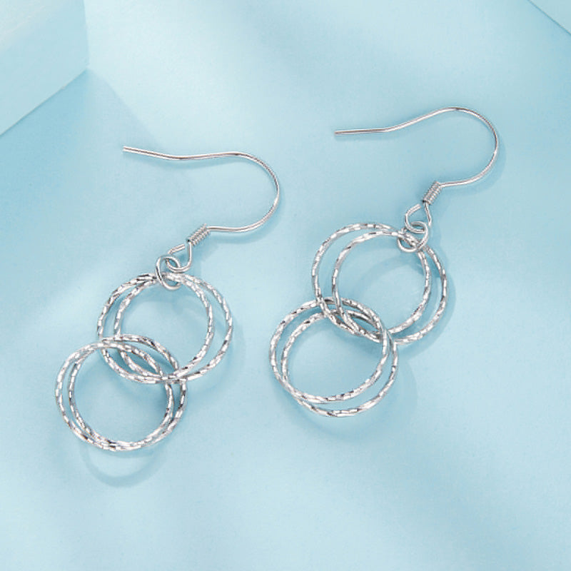 Sterling Silver Elegant Double Hook Hypoallergenic Earrings