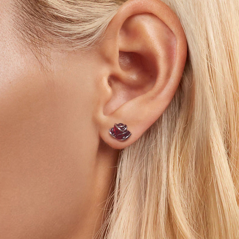 Sterling Silver Dainty Flower Stud Hypoallergenic Earrings