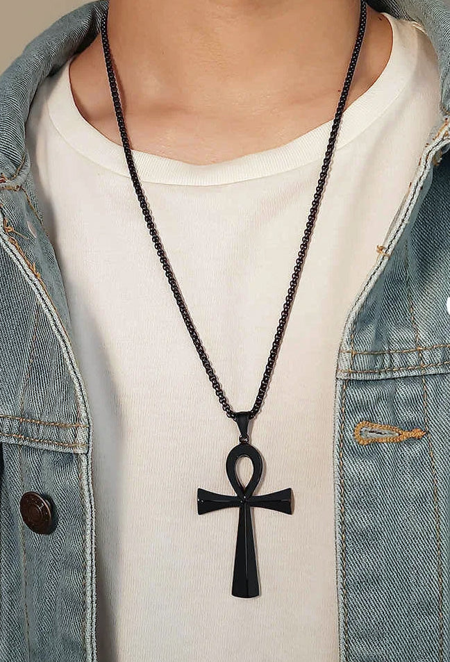 Stainless Steel Ankh Cross Necklace