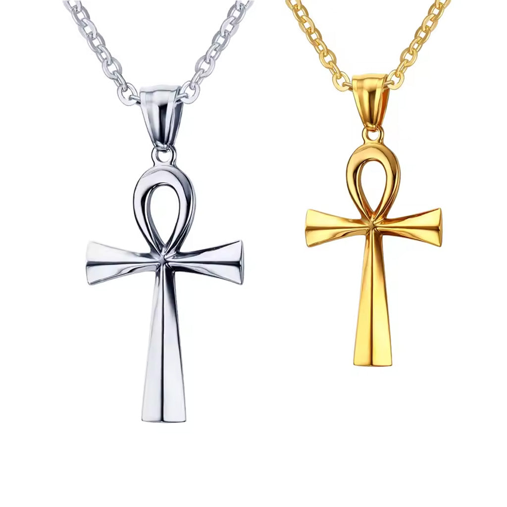 Stainless Steel Ankh Cross Necklace