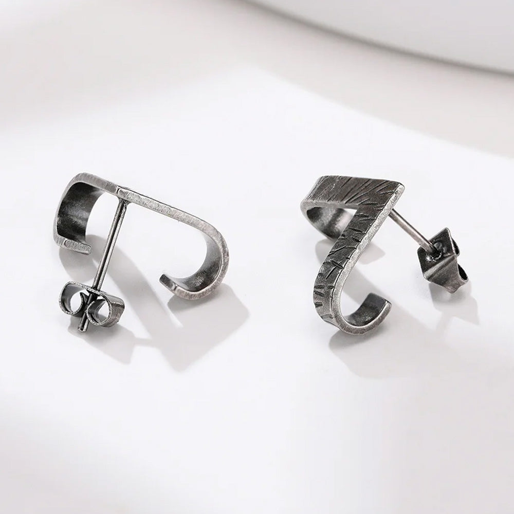 Stainless Steel Chevron Stud Earrings