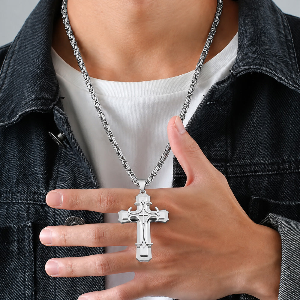 Stainless Steel Crucifix Necklace