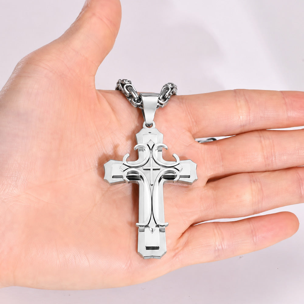 Stainless Steel Crucifix Necklace
