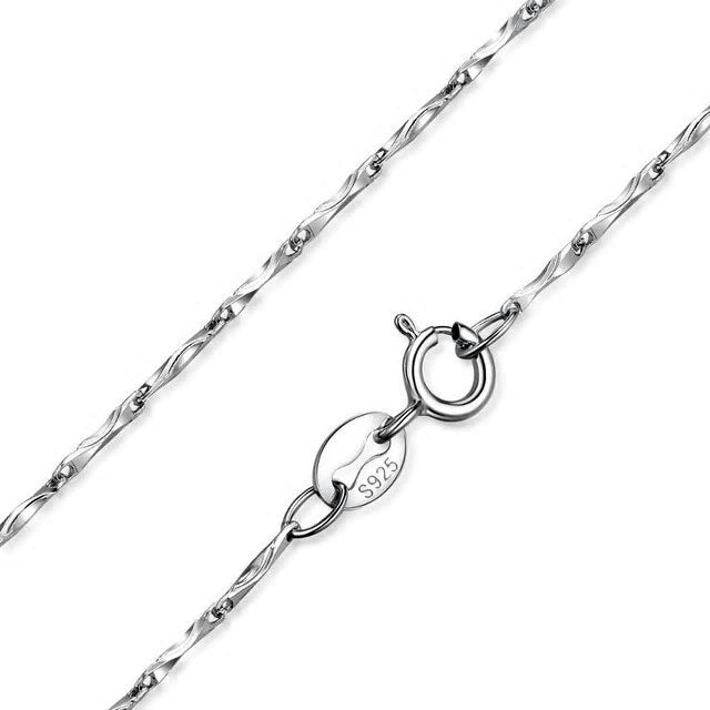Sterling Silver Ingot Chain Hypoallergenic Necklace