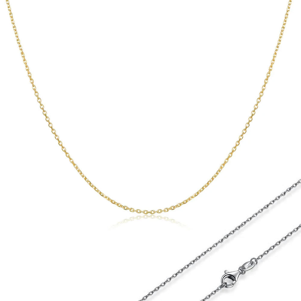 Sterling Silver Cable Chain Hypoallergenic Necklace