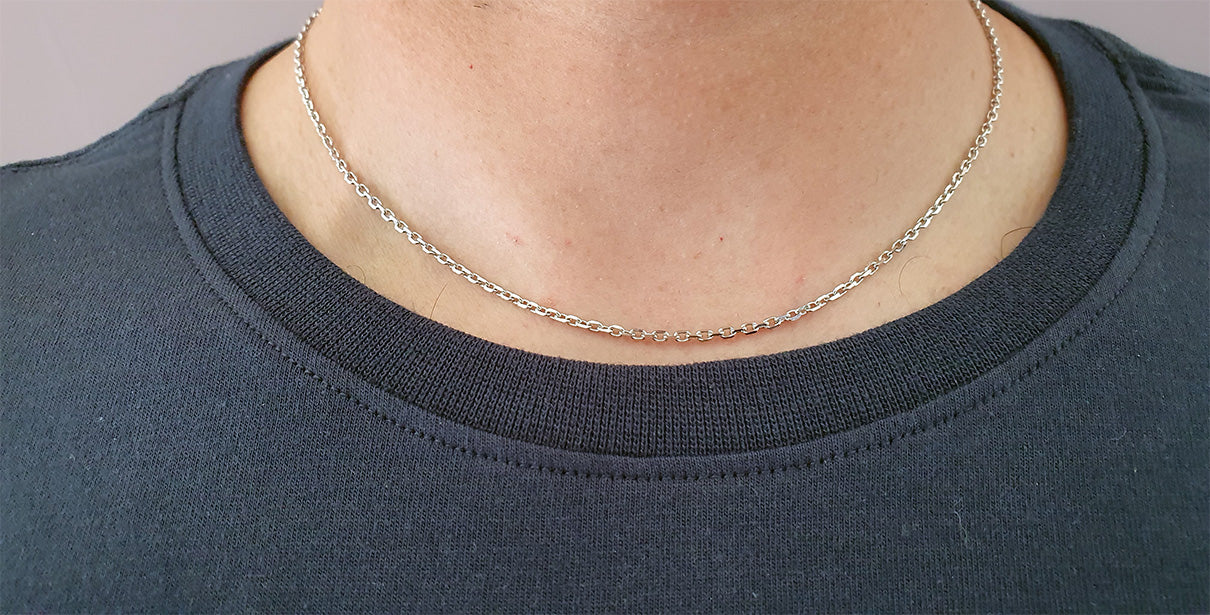 Sterling Silver Cable Chain Hypoallergenic Necklace
