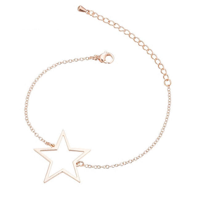 Stainless Steel Heart Or Star Bracelet - Various