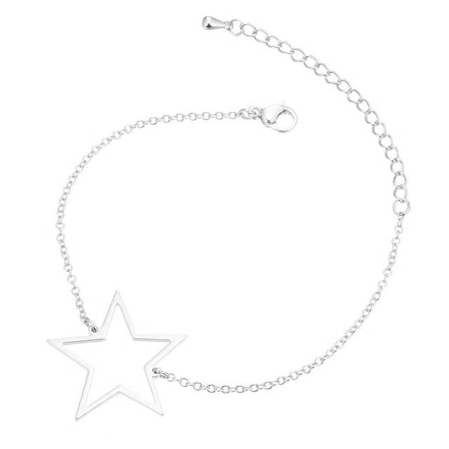 Stainless Steel Heart Or Star Bracelet - Various