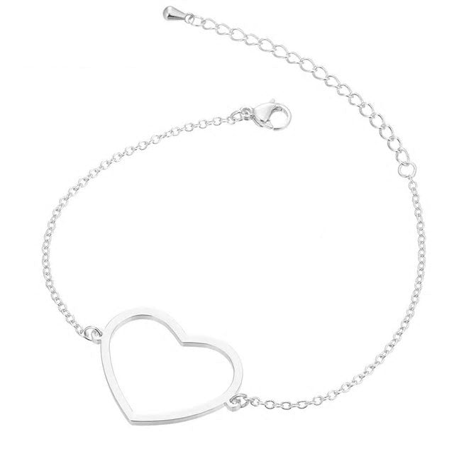 Stainless Steel Heart Or Star Bracelet - Various