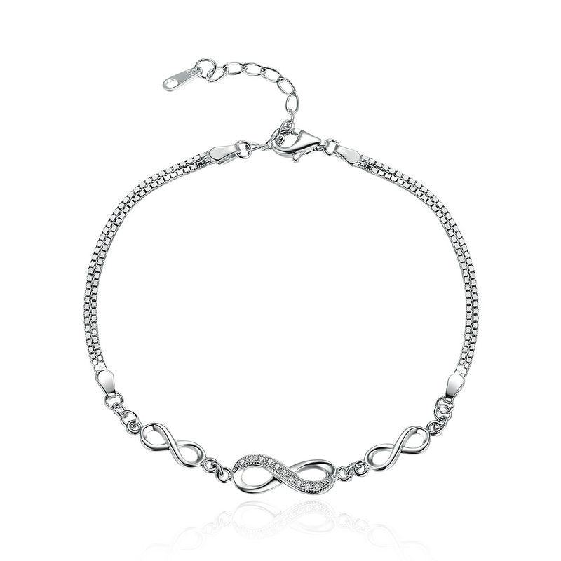 Sterling Silver Infinity Love Hypoallergenic Bracelet