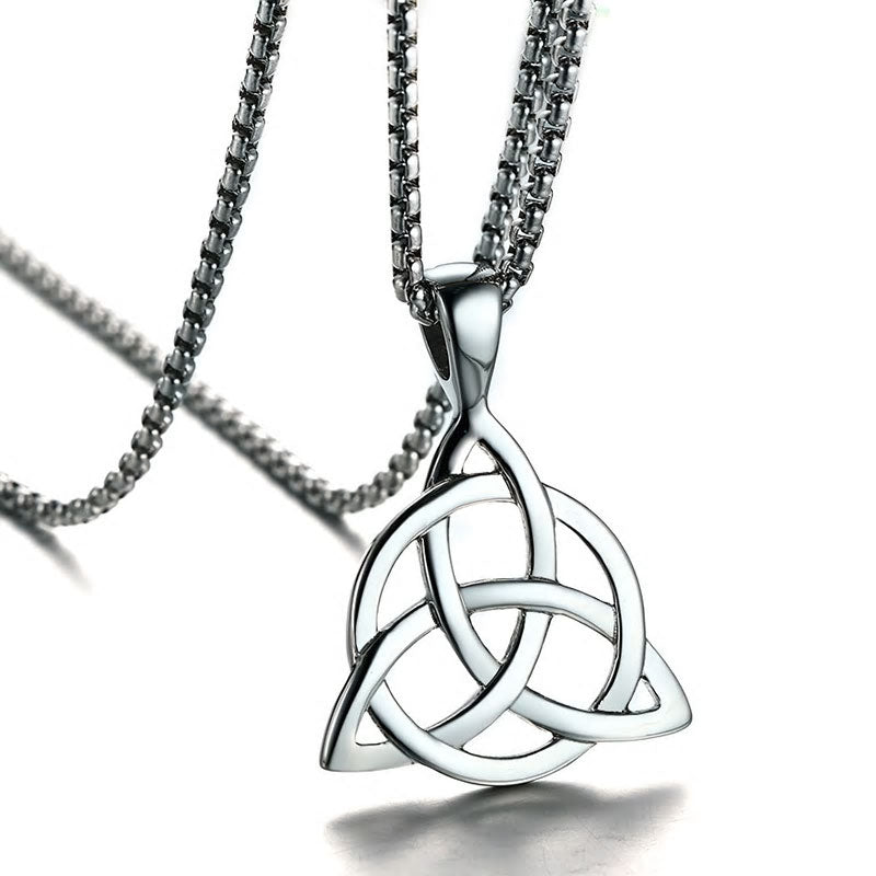 Stainless Steel Irish Trinity Knot Necklace - Various