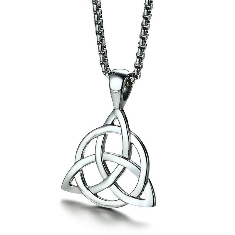 Stainless Steel Irish Trinity Knot Necklace - Various