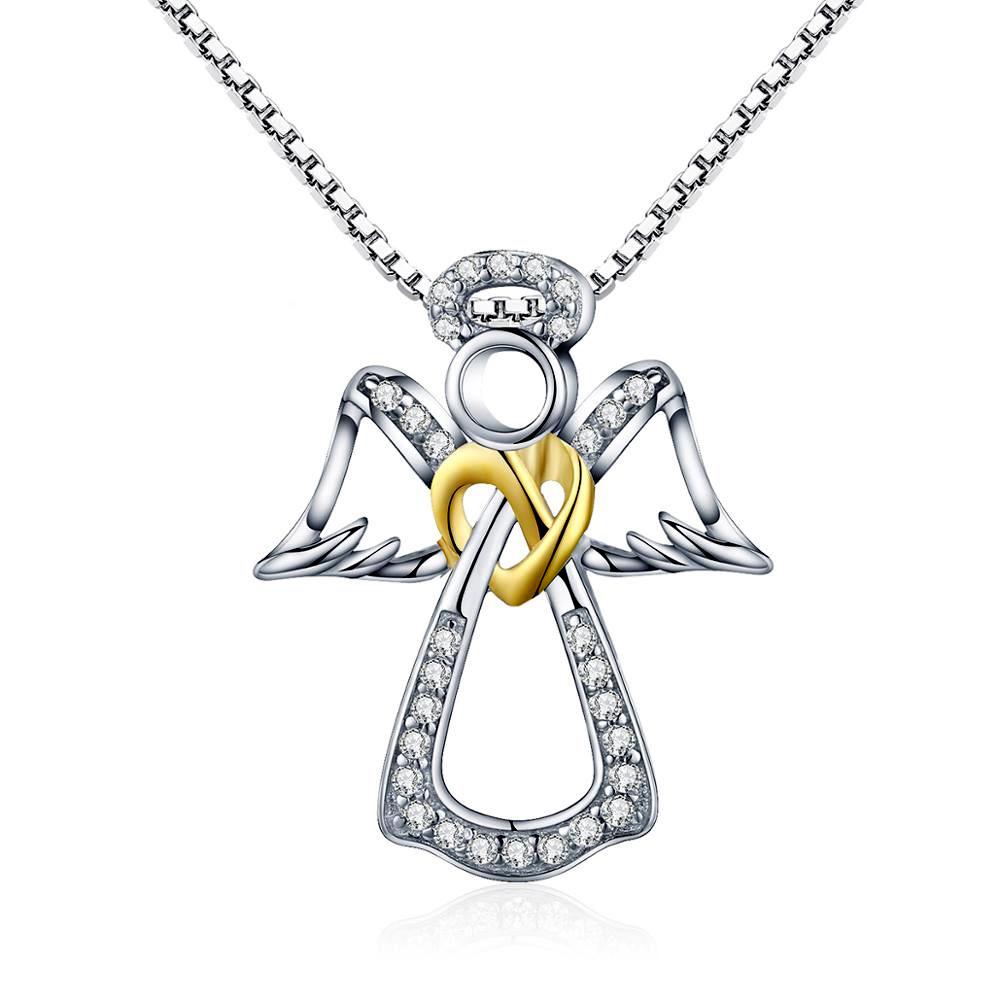 Sterling Silver Guardian Angel Hypoallergenic Necklace