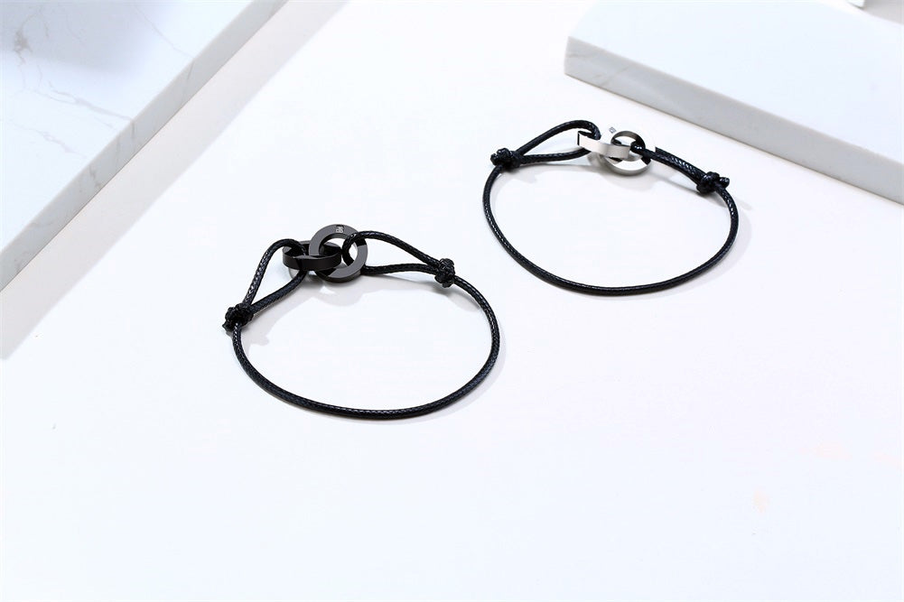 Stainless Steel Double Circle Bracelet