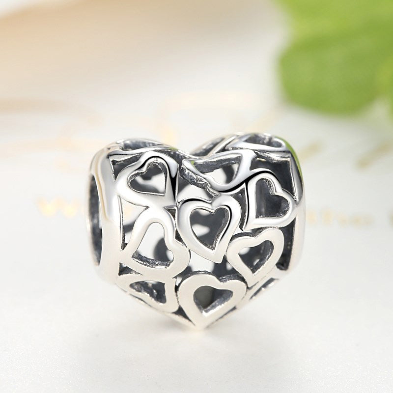 Sterling Silver In Love Hypoallergenic Bead Charm