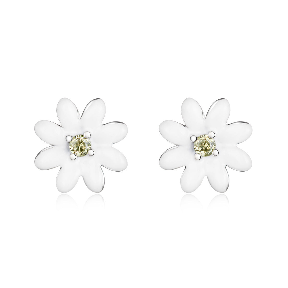Sterling Silver Ladybug & Flower Hypoallergenic Earrings