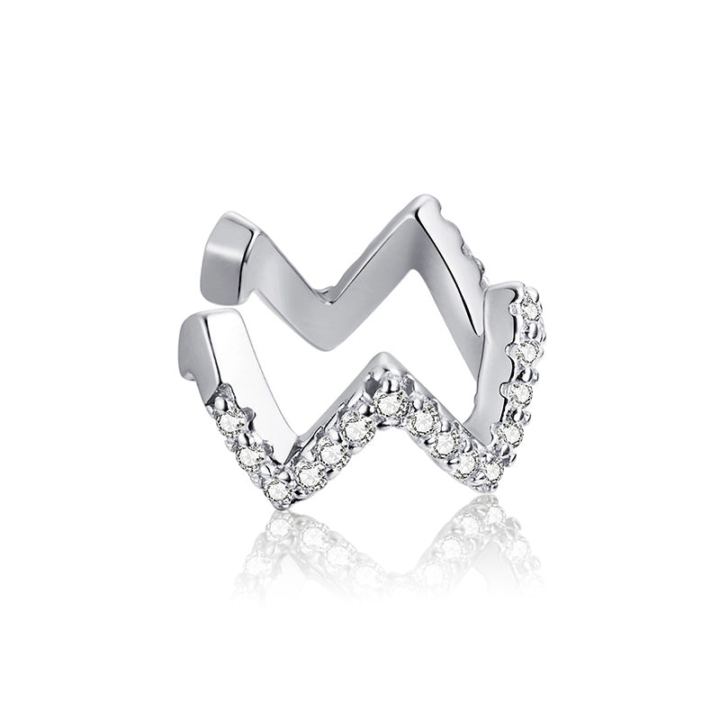 Sterling Silver Wave Hypoallergenic Ear Cuff (Single)