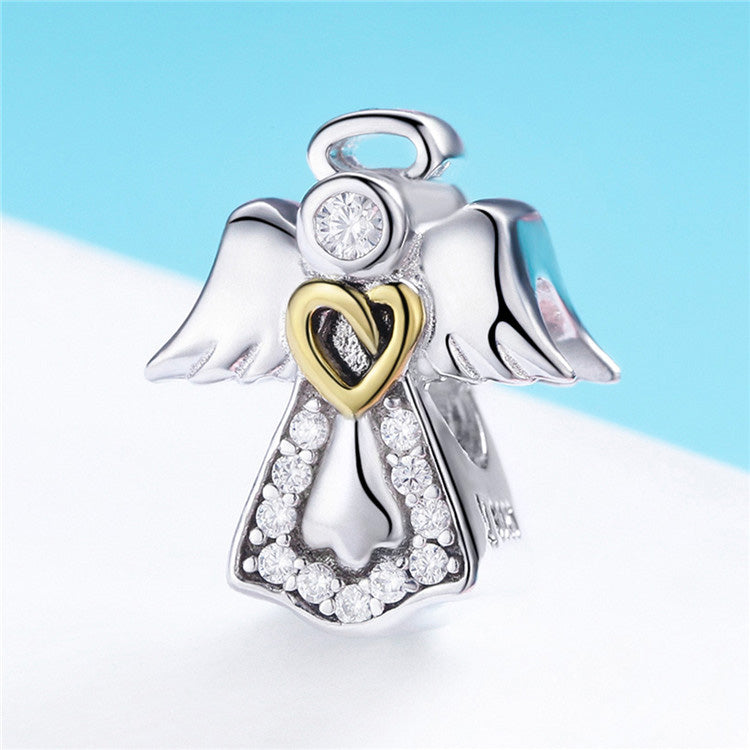 Sterling Silver Guardian Angel Hypoallergenic Bead Charm